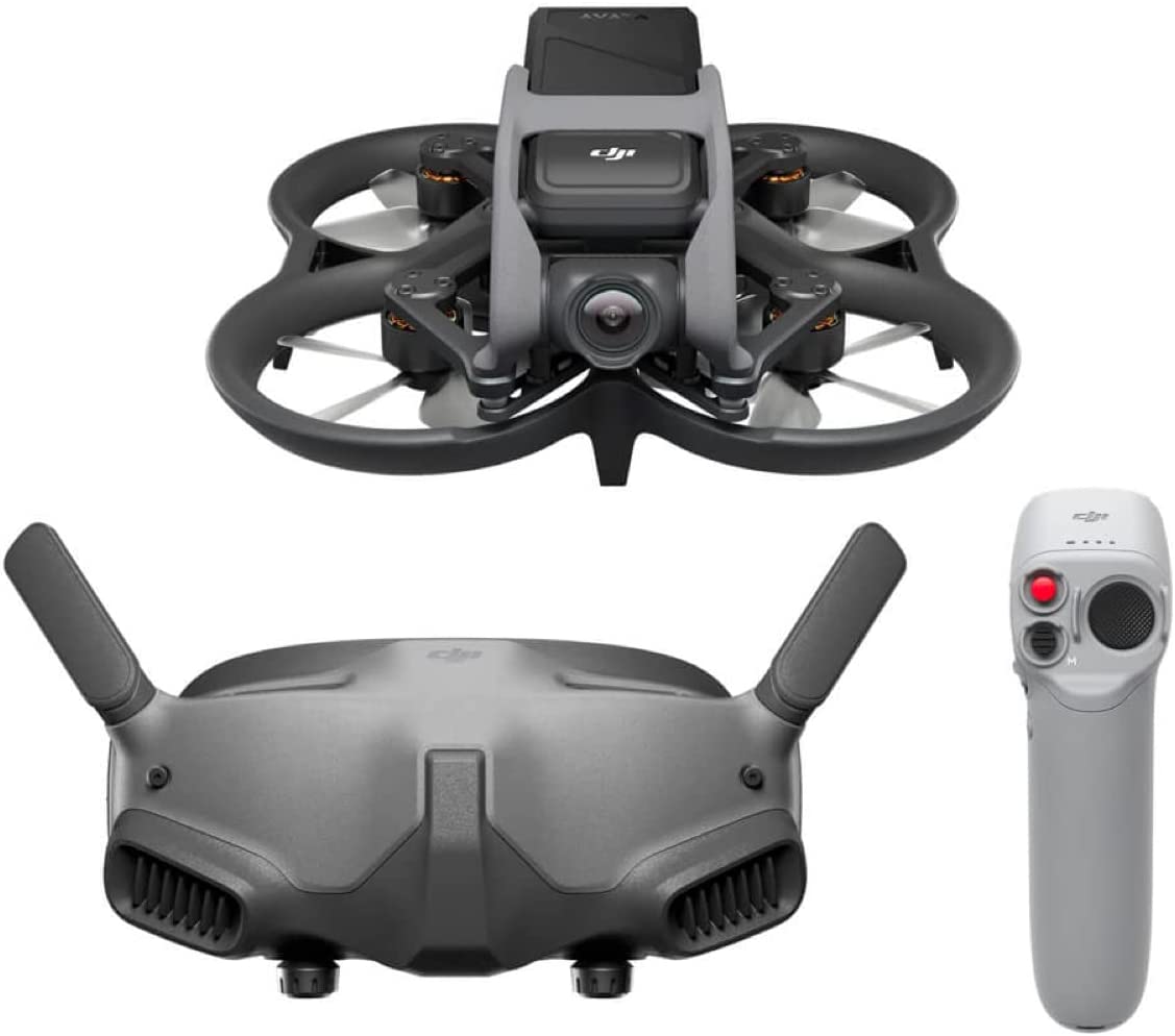 DJI Avata Explorer Combo – First-Person View Drone with Camera, UAV Quadcopter with 4K Stabilized Video, Super-Wide 155° FOV, Emergency Brake and Hover, Includes New RC Motion 2 and Goggles Integra