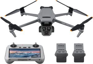 DJI Mavic 3 Pro Fly More Combo with DJI RC Pro (high-bright screen), 4/3 CMOS Hasselblad Camera, three Intelligent Flight Batteries, Charging Hub, ND Filters Set, and more, 4K Camera drone for adults