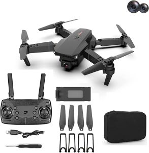 Drone with Dual 1080P HD FPV Camera for Kids Adults Remote Control Foldable Drone with Altitude Hold Headless Mode One Key Start Speed Adjustment Gifts for Boys Girls