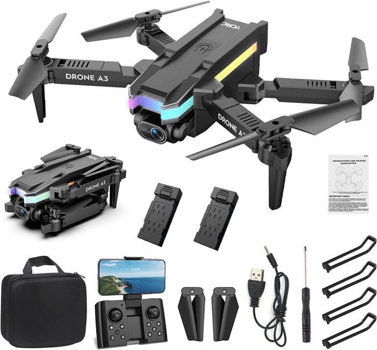 Drones with Camera for Adults Dual 4k HD FPV Camera, Remote Control Foldable Drone, Altitude Hold, Headless Mode, One Key Start Speed Adjustment, Trajectory Flight, Birthday Gift for Boys Girls