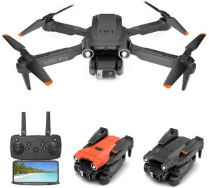 H36 Drone with Camera for Foldable RC Quadcopter Drone with 4K HD Camera, WiFi FPV Live Video, Altitude Hold, One Key Take Off/Landing, 3D Flip, APP Control, with Obstacle Avoidance Function