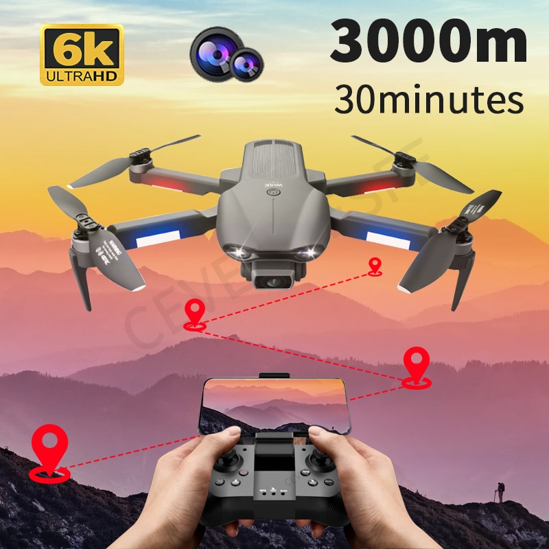 2023 NEW F9 GPS Drone 6K Dual HD Camera Professional Aerial Photography Brushless Motor Foldable Quadcopter RC Distance 2000M