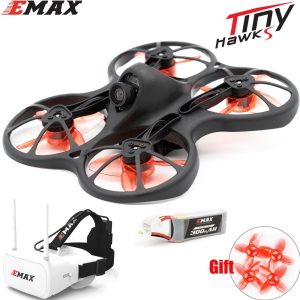 Emax 2S Tinyhawk S Mini FPV Racing Drone With Camera 0802 15500KV Brushless Motor Support 1/2S Battery 5.8G FPV Glasses RC Plane