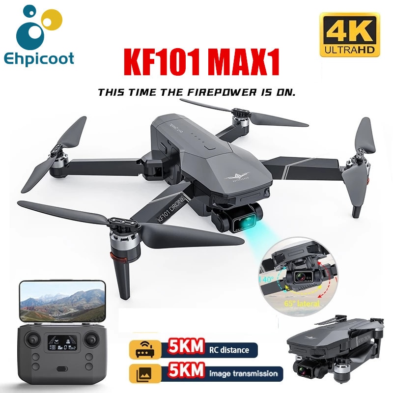 New KF101 MAX1 4K Professional Drone HD Camera 5KM Height GPS 5G WIFI 3-axis Gimbal Brushless Motor Smart Follow Dron