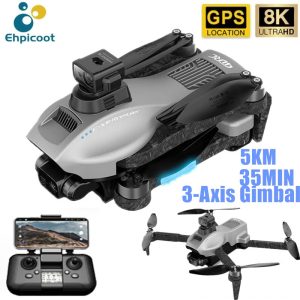Profesional F13 GPS Drone 8K HD Camera 5km EIS 3-axis Anti-Shake Gimbal FPV Drones Brushless Quadcopter RC Helicopter Dron