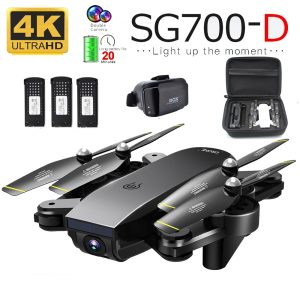 SG700D RC Drone with 4K Camera Wifi FPV Quadcopter 22mins Flight Time Gesture Control Foldable Dron Vs SG900 XS816 SG106