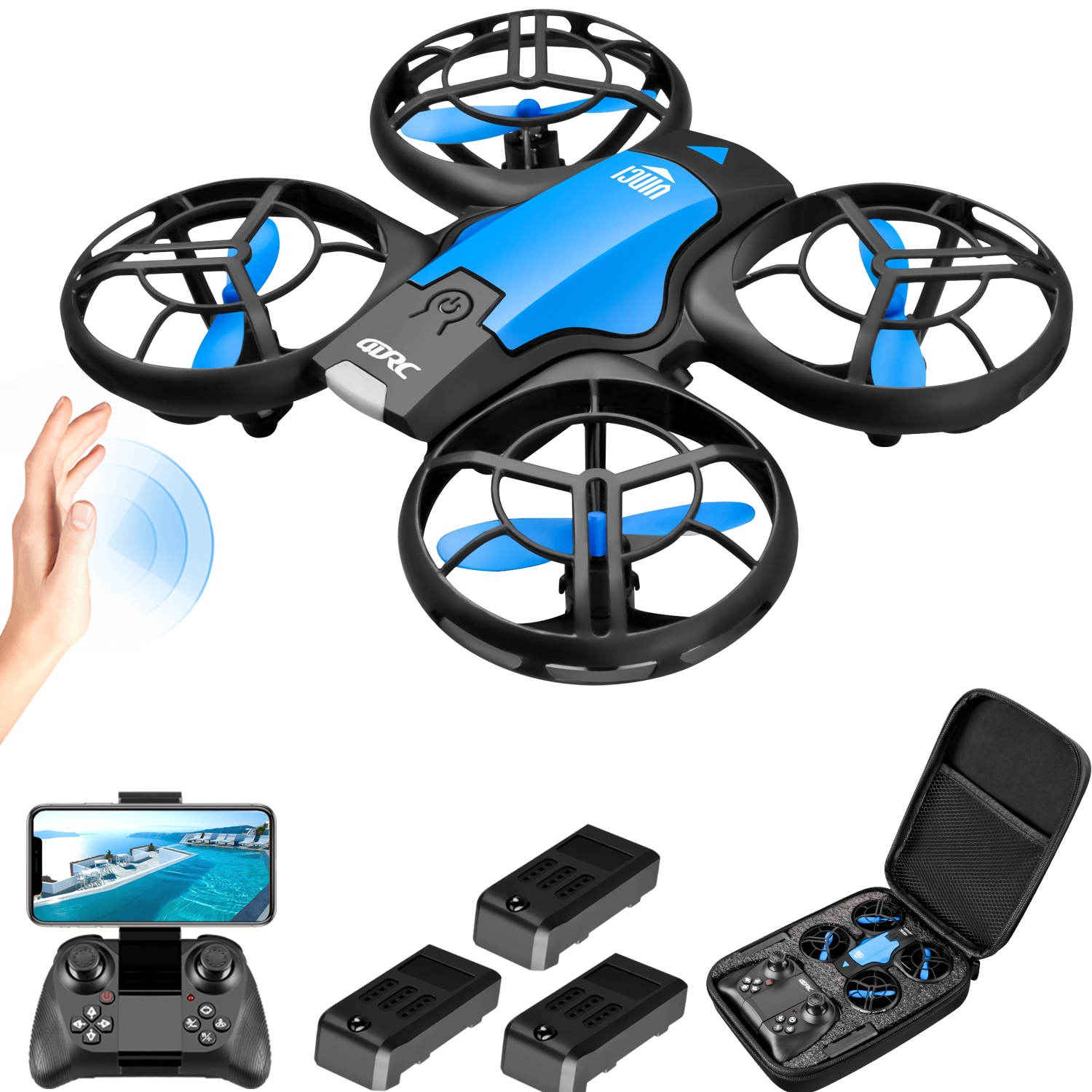 V8 New Mini Drone 4K 1080P HD Camera Drones WiFi Fpv Air Pressure Height Maintain Foldable Quadcopter RC Dron Toy Gift