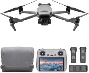 DJI Mavic 3 Classic (DJI RC) + Fly More Combo – Drone with 4/3 CMOS Hasselblad Camera, 5.1K HD Video, 2 More Batteries for Up to 92-Min Flight Time, Omnidirectional Obstacle Sensing