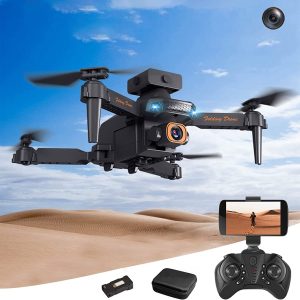 Mini Drone with 1080p Dual HD Camera, Foldable Quadcopter HD Fpv Camera Remote Control Toys Gifts for Beginner with Altitude Hold Headless Mode One Key Start Aircraft #daily