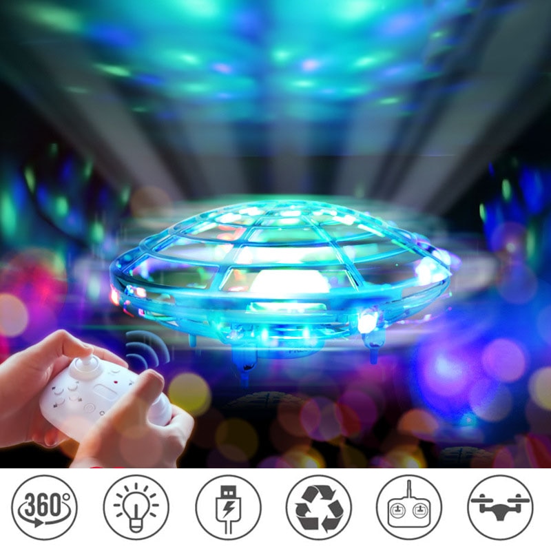 Mini RC UFO Drone YC-003 Gesture Induction Flying Light Quadcopter Remote Sensing Dual Mode Electric Drones Toys for children