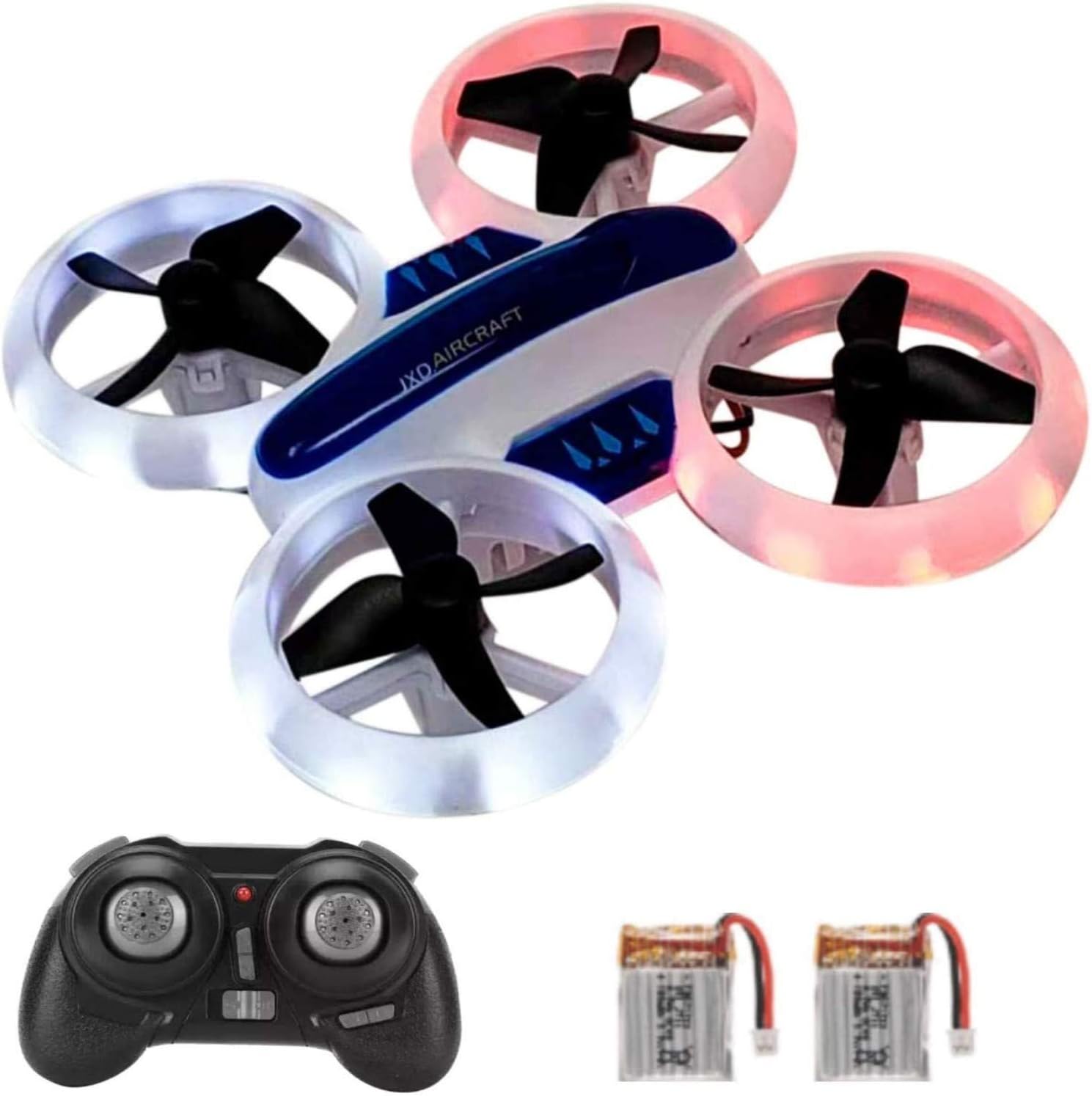 SkyCo New Desing UFO Mini Drone 532 2.4GHz RC Quadcopter Altitude Hold Neon Light Up Drones for Kids Boys Girls Toy with Extra Battery