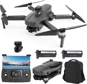 Tucok 011RTS Drone with 4K Camera for Adults, 9800ft 5Ghz FPV Transmission,GPS 3-Axis Gimbal Quadcopter with EIS Camera,Obstacle Avoidance, 56Mins Long Flight Period,Brushless Motor,Auto Return Home