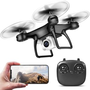 Bingchat 2023 New Upgraded Drone for kids 8-12, Beginner Drone with Camera 1080P HD, App Control, Crash Frame, 3D Flip, Speed Adjustment, One Button Start/Land, 28 Minutes Two Barteries, Toy Gifts for Kids(Black)