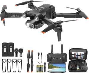 DENKLUR Drone with Camera for Adults Beginners, 1080P HD FPV Drones with Altitude Hold, Foldable RC Quadcopter Toys Gifts for Kids with One Key Start, 3D Flips, 2 Batteries 22 Mins, 3 Speeds