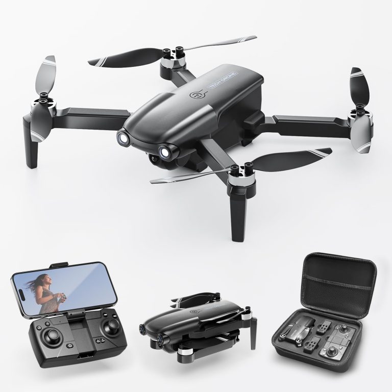 HR Drone with 1080p HD FPV Camera,Foldable Drone for Kids and Adults with Brushless Motors,90° Adjustable Lens,Altitude Hold,Carrying Case
