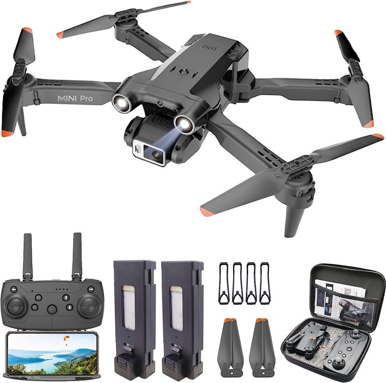 MOCVOO Drone with Dual Camera for Adults Kids, 1080P HD FPV Camera Drones with Carrying Case, Foldable RC Quadcopter Toy Gift for Boys Girls, 2 Batteries,120° RC Adjustable Lens,Gravity Control,3 Speeds
