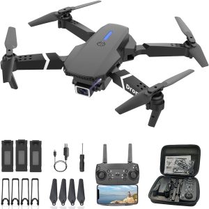 MOCVOO Drones with Camera for Adults Kids, Foldable RC Quadcopter, Helicopter Toys, 1080P FPV Video Drone for Beginners, 2 Batteries, Carrying Case, One Key Start, Altitude Hold,Headless Mode,3D Flips