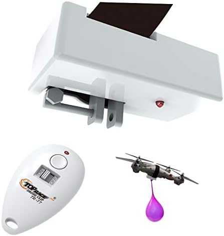 Top Race Drone Clip Remote Control Object Launcher – Drone Drop Release Device, Fits Most Drones and DJI, Holds up to 2 Lbs, and 300 Feet Distance Remote Control