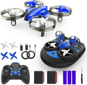 Oddire Mini Drone for Kids 8-12 & Adults, Drones & Cars 2 in 1 Toy with One Key Take Off-Landing, Altitude Hold, Headless Mode, 360° flip, Car Mode, 2 Batteries, Gift Toys for Boys and Girls