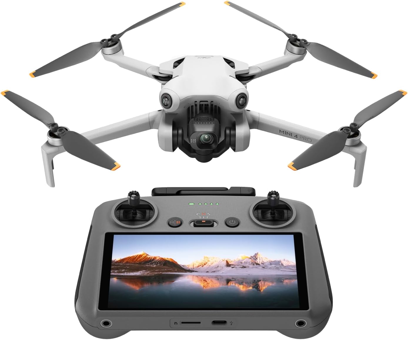 DJI Mini 4 Pro (DJI RC 2), Folding Mini-Drone with 4K HDR Video Camera for Adults, Under 0.549 lbs/249 g, 34 Mins Flight Time, 20 km Max Video Transmission Distance, Omnidirectional Vision Sensing