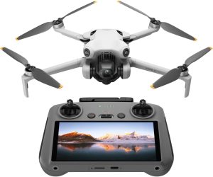 DJI Mini 4 Pro (DJI RC-N2), Folding Mini-Drone with 4K HDR Video Camera for Adults, Under 0.549 lbs/249 g, 34 Mins Flight Time, 20 km Max Video Transmission Distance, Omnidirectional Vision Sensing