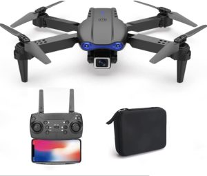 Drone with 1080P Dual HD Camera – 2023 Upgradded RC Quadcopter for Adults and Kids, WiFi FPV RC Drone for Beginners Live Video HD Wide Angle RC Aircraft, 2 Batteries，Trajectory Flight, Altitude Hold（Black）