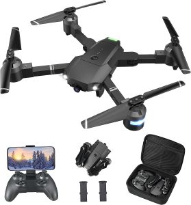 Drone with Camera for Adults, ATTOP 1080P Live Video APP-Controlled Camera Drone for Kids 8-12, Beginner Friendly with 1 Key Fly/Land/Return, APP-Controlled FPV Drone w/ Emergency Stop Low Batteries Warning, Voice/Gesture/Gravity Controls , VR Mode, 360° Flip, 2 Batteries, Carrying Case, Gift Ideas