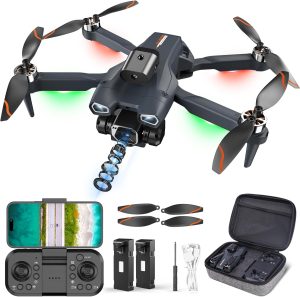 Drone with Camera for Adults, Mini Drone, Remote Control Foldable FPV Drone with Brushless Motor, 3D Flips, Altitude Hold, Headless Mode, Video Transmission, Drone Gifts for Adult Kids Beginner