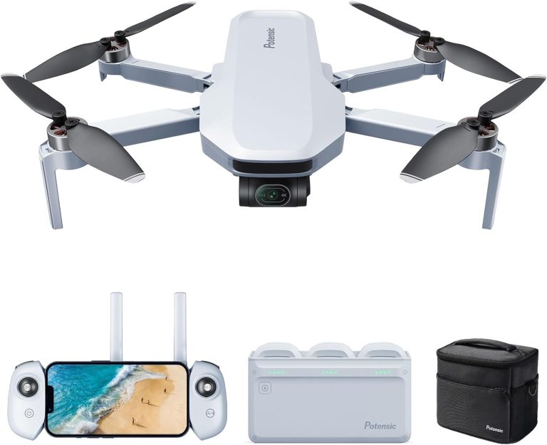 Potensic ATOM 3-Axis Gimbal 4K GPS Drone, Under 249g, 96 Mins Flight, Max 6KM Transmission, Visual Tracking, 4K/30FPS QuickShots, Lightweight for Adults and Beginners, Fly More Combo