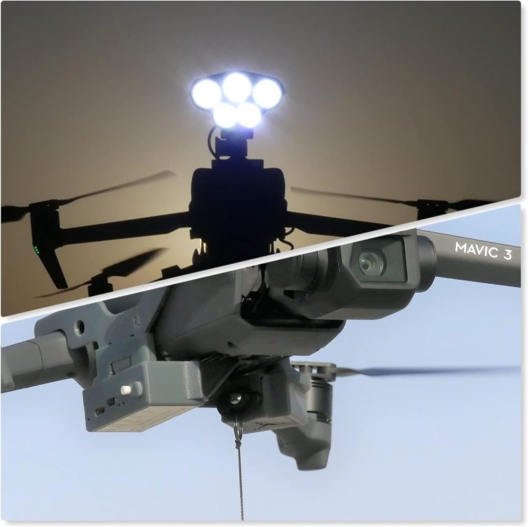 Professional Release and Drop Plus Device with LED Light Searchlight Bundle for DJI Mavic 3 (all models), for Drone Fishing, Bait Release, Search & Rescue, Payload Delivery, Fun Activities
