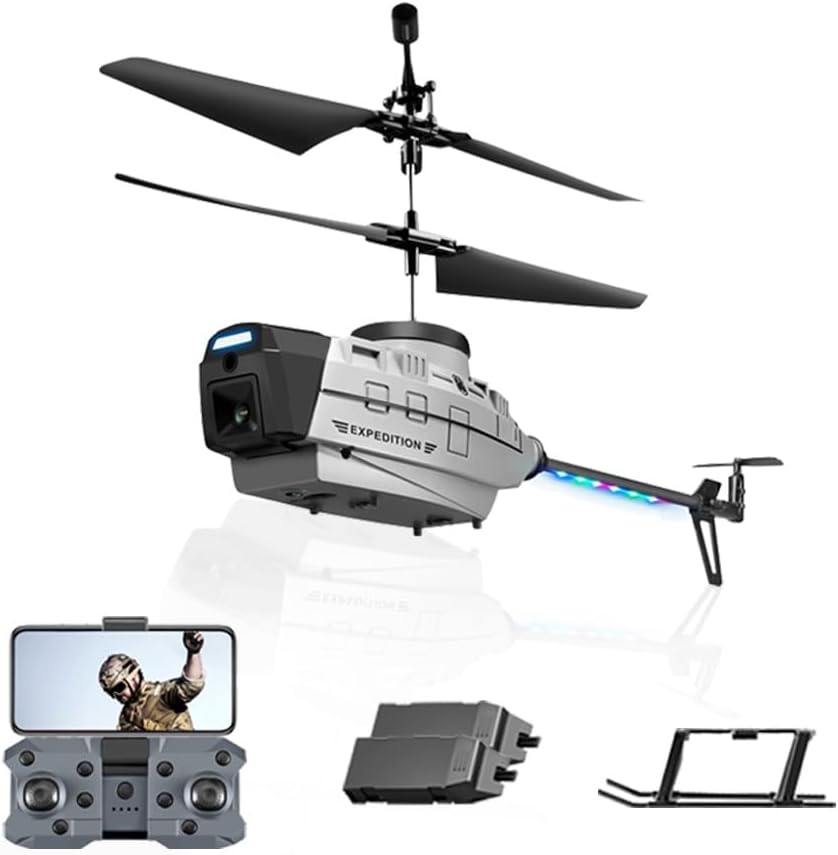 Reconnaissance Aircraft 4K Single Camera High-definition Aerial Photography Remote Control Aircraft Drone Sensory Obstacle Avoidance Gesture Induction with Double Modular Battery (bright gray)