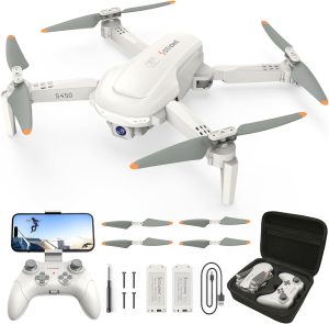 SOTAONE S450 Drone with Camera for Adults, 1080P HD FPV Drones for Kids with One Key Take Off/Land, Altitude Hold, Mini Foldable Drone with 2 Batteries, RC Quadcopter Toys Gifts for Beginners