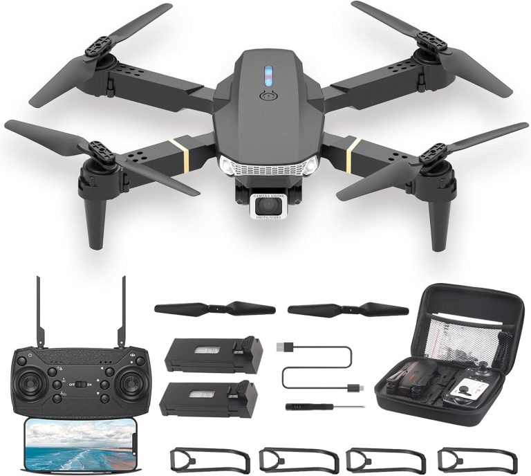 Wipkviey Drone with Camera for Adults, 1080P HD FPV Drone for Kids, T27 Foldable RC Drone with 3D Flips/Altitude Hold/Gesture Selfie/Waypoint Flight, 2 Batteries and Case, Gifts for Boys/Girls Beginners