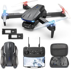 X-shop Drone with Camera, 1080P FPV Mini Drones for Kids Adults with Carrying Case, One Key Take Off/Landing, Altitude Hold, Obstacle Avoidance, Toys Gifts for Kids Beginners with 2 Batteries