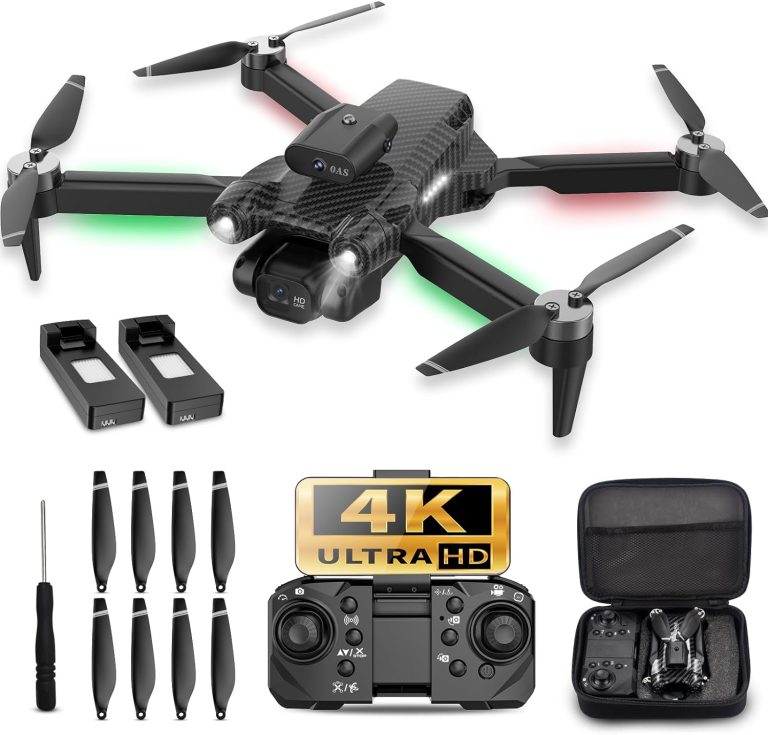 4K FPV Mini Drone Toy – Foldable, Carrying Case, Adjustable Lens, Brushless Motor, Headless Mode, Obstacle AvoidanceOne Key Take Off/Land, for Kids, Adults, Beginners