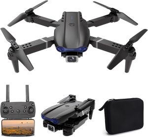 Drone with 1080P Dual HD Camera – 2023 Upgradded RC Quadcopter for Adults and Kids, WiFi FPV RC Drone for Beginners Live Video HD Wide Angle RC Aircraft, 2 Batteries ,Trajectory Flight, Auto Hover, Carrying Case.