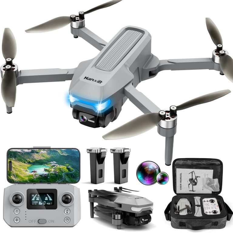 Drone with Camera 4K, FPV Drones for Kids Toys Gifts for Boys, RC Plane GPS Drone for Adults with Brushless Motor, 5G Transmission, Waypoint Fly, Auto Return, Gesture Control, Batteries, 46Mins Flight