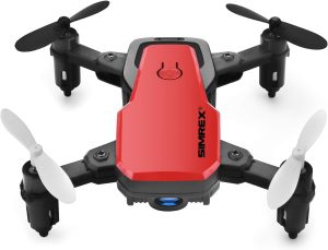 SIMREX X300C Mini Drone with Camera 720P HD FPV, RC Quadcopter Foldable, Altitude Hold, 3D Flip, Headless Mode, Gravity Control and 2 Batteries, Gifts for Kids, Adults, Beginner, White