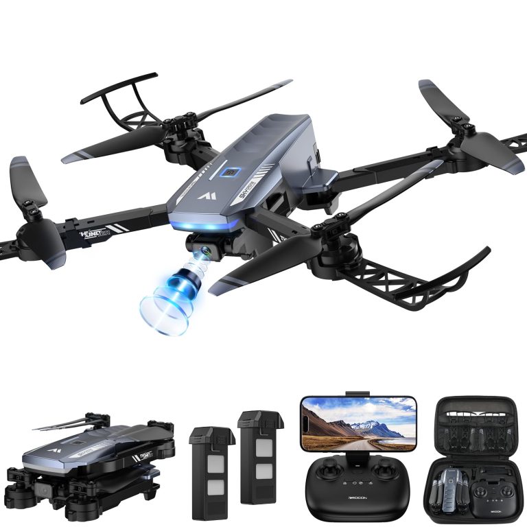 DROCON Drone with Camera for Adults ,1080P HD Adjustable WIFI FPV Drone for Kids Beginners,RC Mini Drone Toys Gifts with Altitude Hold,360°Flip ,Headless,Gestures Selfie,3 Speed Mode, 2 Batteries with Carrying Bag