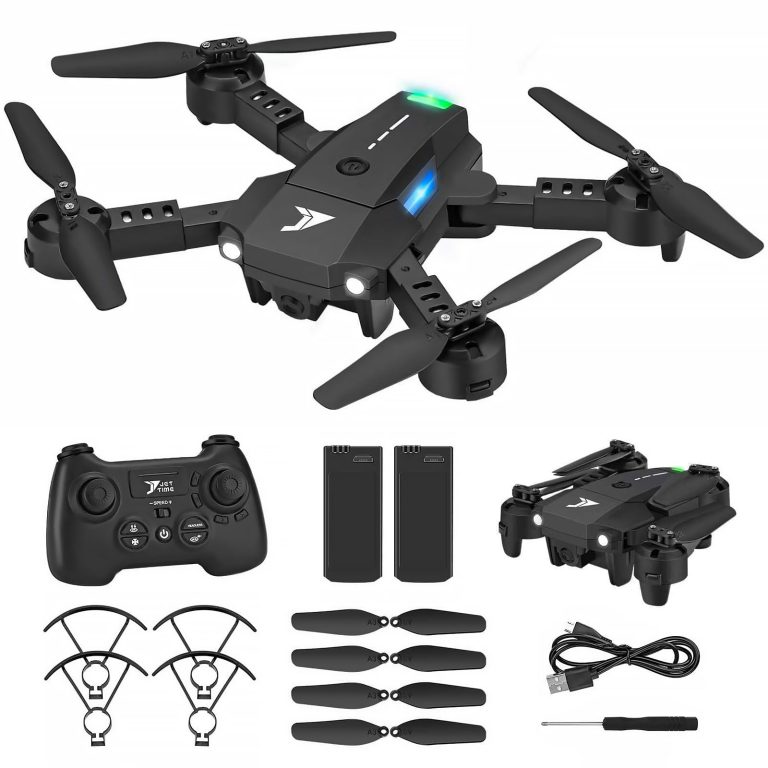 Jugana JT63 Mini Drone for Kids, Foldable Pocket Drone with 3D Flips and Rolls, Headless Mode, Altitude Hold, 2.4Ghz Remote Control, 2 Modular Batteries, Ideal Gift for Kids, Beginner