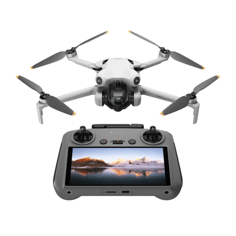 DJI Mini 4 Pro Fly More Combo with DJI RC 2 (Screen Remote Controller), Folding Mini-Drone with 4K HDR Video Camera for Adults, Under 0.549 lbs/249 g, 2 Extra Batteries for 34-Min Flight Time