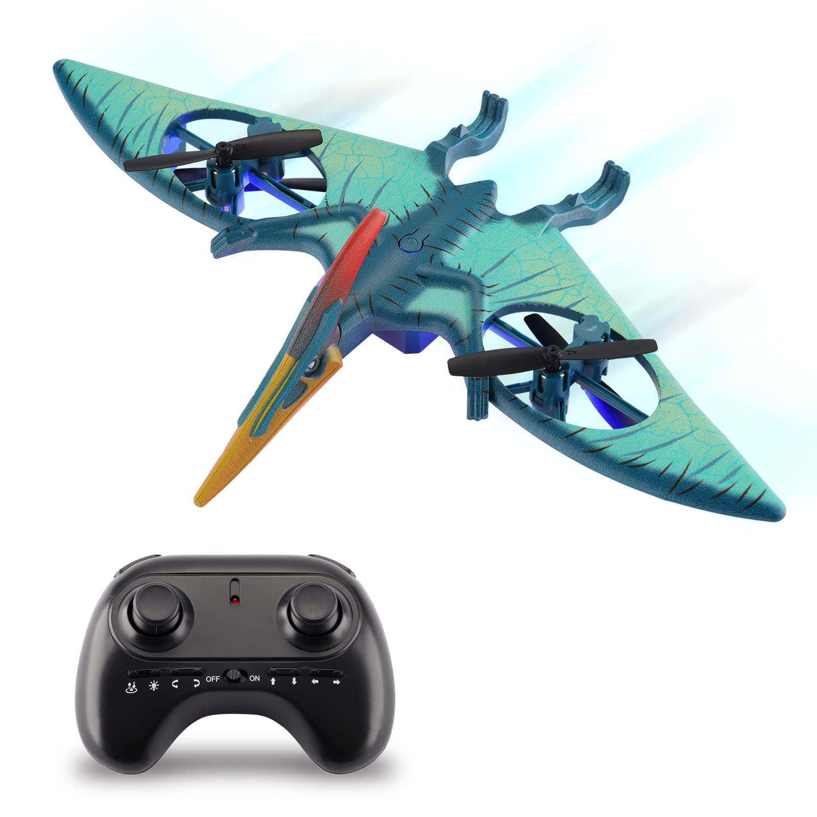 Pterosaur Dinosaur Toys Drone for Kids – Headless Mode, One Key Start Speed Adjustment,Indoor Quadcopter with Altitude Hold,Toys for 8 9 10 11 12 Year Old Boys&Girls, Birthday, Christmas Gifts