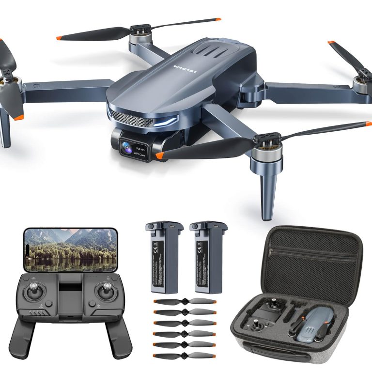4K Drone with Camera for Adults, GPS, EIS, Altitude Hold, Waypoint Fly, Circle Fly, 2 Batteries, Carrying Case – Ideal for Aerial Photography & Videography, Time-lapse Photo, Follow Me, Auto Return