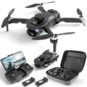 HYG Toys Drone with Camera for Adults and Kids, 1080P HD Foldable FPV Remote Control Quadcopter, 3D Flips, 2 Batteries, Altitude Hold, Toys Gifts for Kids and Adults with Carrying Case