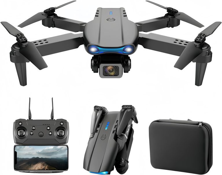 Drone with 1080P Dual HD Camera – 2024 Upgradded RC Quadcopter for Adults and Kids, WiFi FPV RC Drone for Beginners Live Video HD Wide Angle RC Aircraft, Trajectory Flight, Auto Hover, 2 Batteries ,Carrying Case.