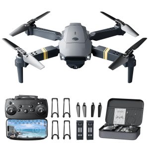 Drone with Camera for Beginners Kids, Foldable Remote Control Quadcopter with FPV Live Video, Gestures Selfie, Altitude Hold, One Key Take Off/Landing, 3D Flips, Headless Mode, Toys Gifts with