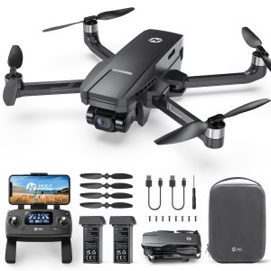 Holy Stone HS720G GPS Drones with Camera for Adults 4K FAA, 2-Axis Gimbal, Built-in Remote ID, 120°FOV, Brushless Motor, 5G WiFi Transmission, Smart Return Home, Professional FPV Drone for Beginner