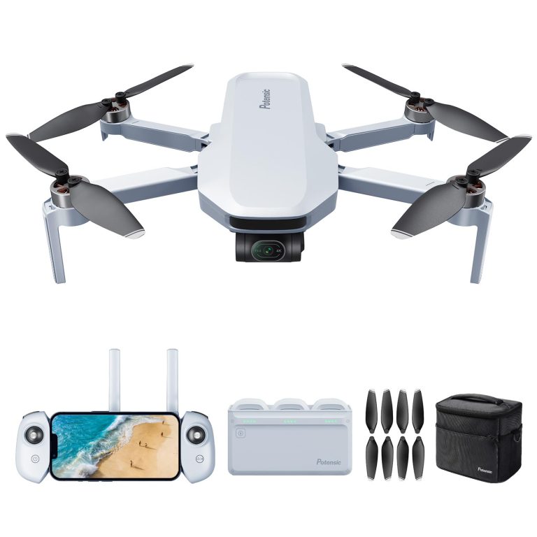 Potensic ATOM 3-Axis Gimbal 4K GPS Drone, Fly More Combo Bundle with 1 Extra Set of Propellers