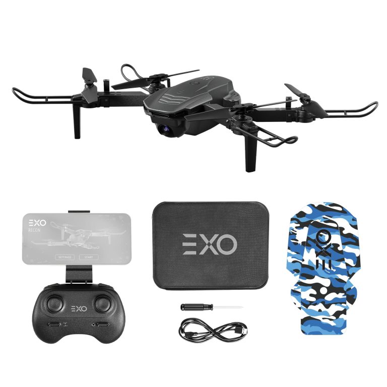 EXO Recon – Drone with Camera for Adults or Kids – Drone Kit with 3 Batteries, Free Carry Case. HD 1080p and 4K Video, 5+ Mile Range, 35-Minute Flight Time, Obstacle Avoidance, Return to Home, and more