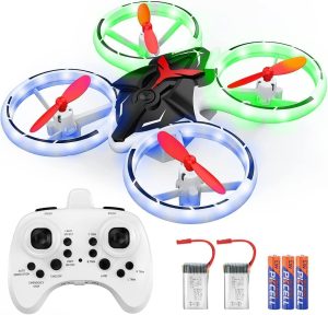 NXONE Drone with Altitude Hold, Headless Mode, 3D Flips, One Key Take Off/Landing, Kids Drone Toys Gifts, White Blue